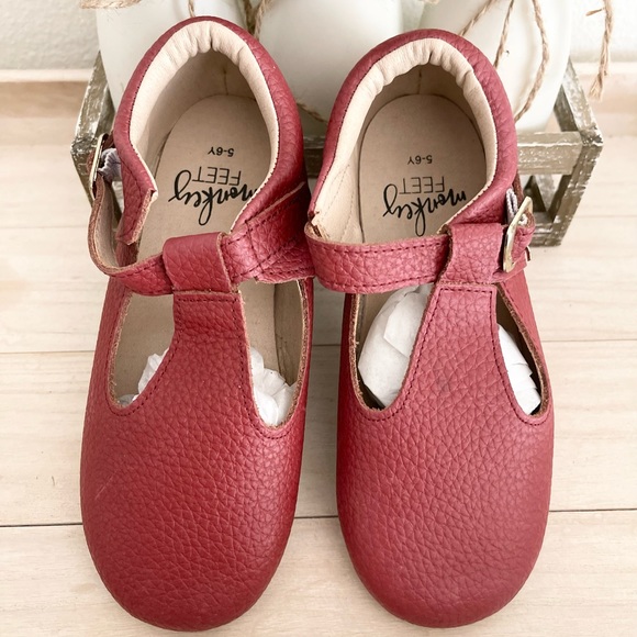 Burgundy Monkey Feet W/ Straps - Picture 5 of 7